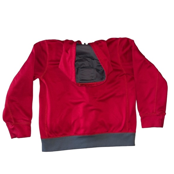 NIKE Red and Gray Therm-Fit Zip Up Hoodie | Size Large - Picture 3 of 3